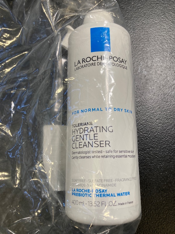 Photo 1 of La Roche-Posay Toleriane Hydrating Gentle Face Cleanser, Daily Facial Cleanser with Niacinamide and Ceramides for Sensitive Skin, Moisturizing Face Wash for Normal to Dry Skin, Fragrance Free