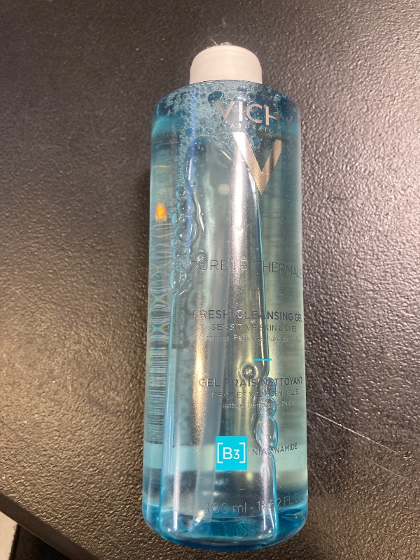 Photo 1 of VICHY Pureté Thermale Fresh Cleansing Gel, Formulated With Glycerin & Niacinamide, Gentle Gel Cleanser & Makeup Remover, Removes Impurities Without Over drying, Safe For Sensitive Skin & Eyes