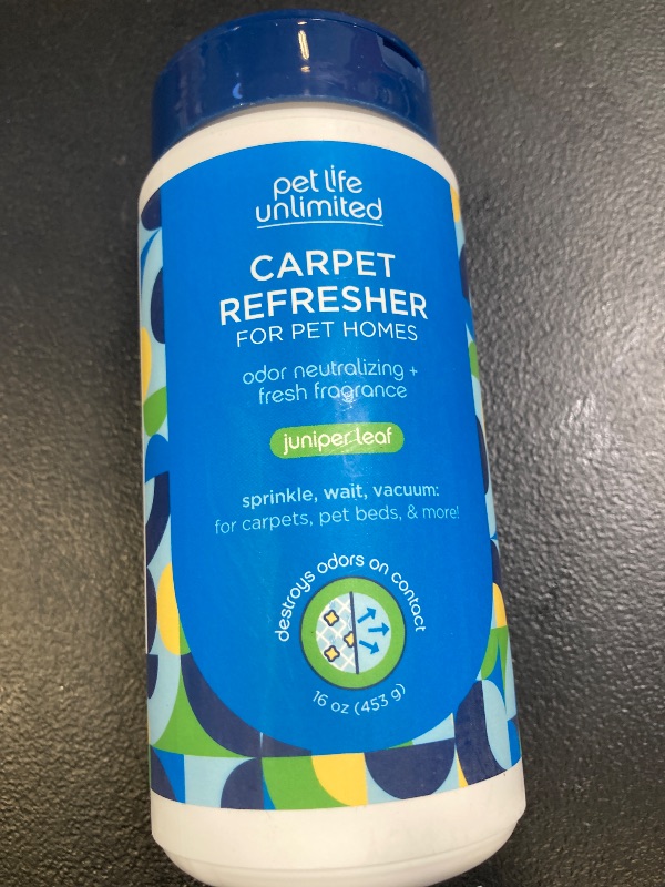 Photo 1 of Pet Life Unlimited Carpet Refresher & Deodorizer Powder - Pet Safe, Plant Based Juniper Leaf Scent, Made in USA - 16oz (Pack of 1)