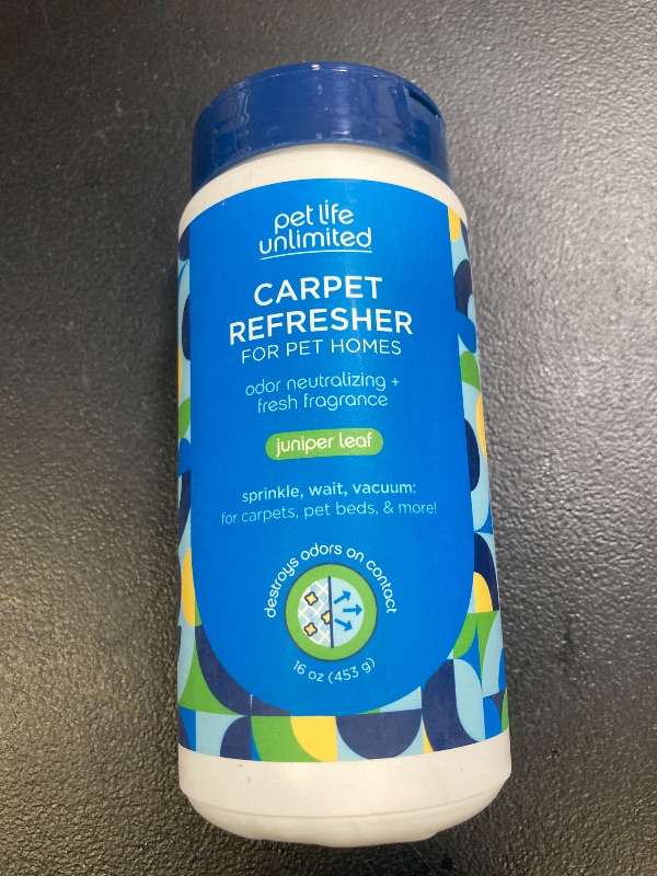 Photo 1 of Pet Life Unlimited Carpet Refresher & Deodorizer Powder - Pet Safe, Plant Based Juniper Leaf Scent, Made in USA - 16oz (Pack of 1)