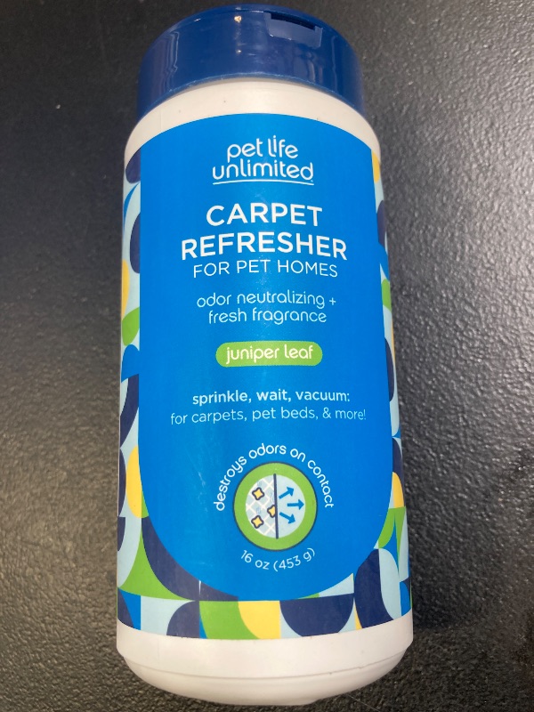 Photo 1 of Pet Life Unlimited Carpet Refresher & Deodorizer Powder - Pet Safe, Plant Based Juniper Leaf Scent, Made in USA - 16oz (Pack of 1)