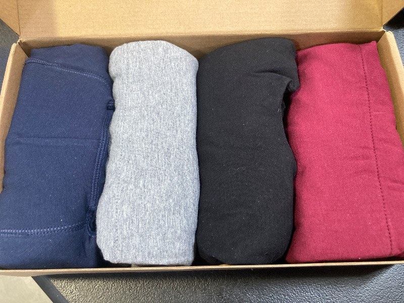 Photo 1 of TIICHOO Mens Incontinence Underwear Washable Cotton Reusable Leakproof Underwear 4 Pack(Large, Black/Gray/Navy/Burgundy)