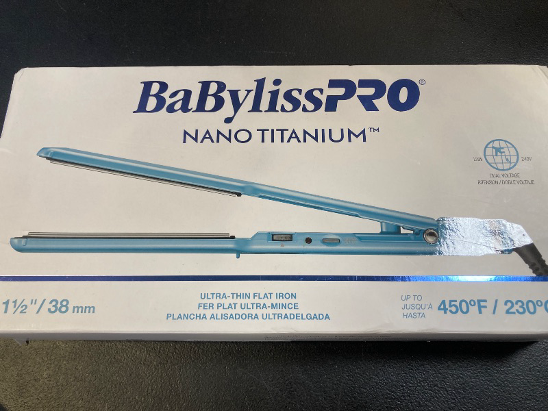 Photo 1 of BaBylissPRO Nano Titanium 1-1/2 Inch Ultra-Thin Straightening Iron