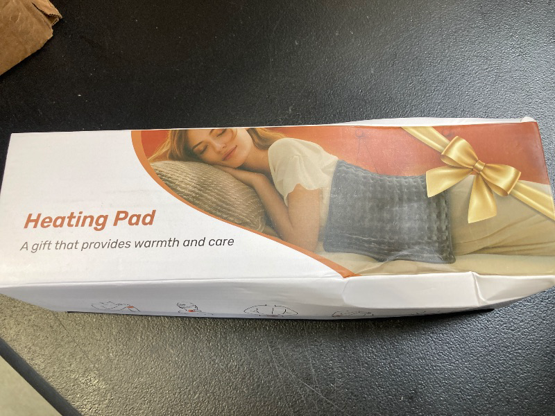 Photo 1 of Heating Pad for Back Pain and Period Cramps Relief, 12"x 24" Large Electric Heating Pad, Auto Shut Off, Machine Washable, for Period Cramps, Muscle Aches, Arthritis, Shoulder, Dry and Moist, Red