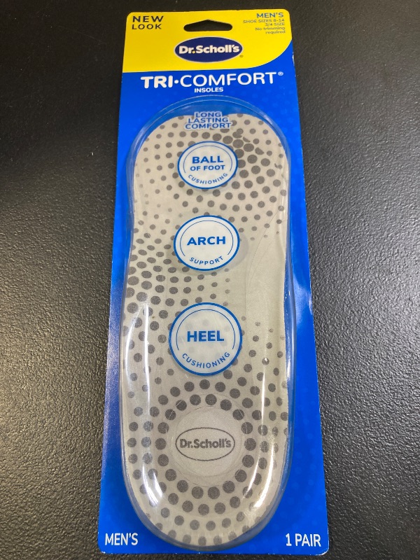 Photo 1 of Dr. Scholl’s Comfort Tri-Comfort Insoles for Men, 1 Pair, Size 8-14
