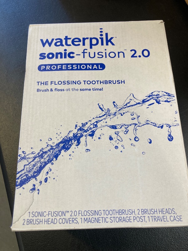 Photo 1 of Waterpik Sonic-Fusion 2.0 Professional Flossing Electric Toothbrush with Water Flosser Combo In One, White SF-04, Packaging May Vary