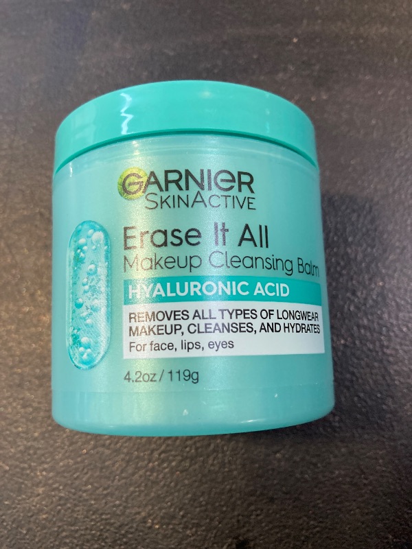 Photo 1 of Garnier Erase It All Makeup Cleansing Balm with Hyaluronic Acid, Replumping Facial Cleanser and Makeup Remover, 4.2 Oz