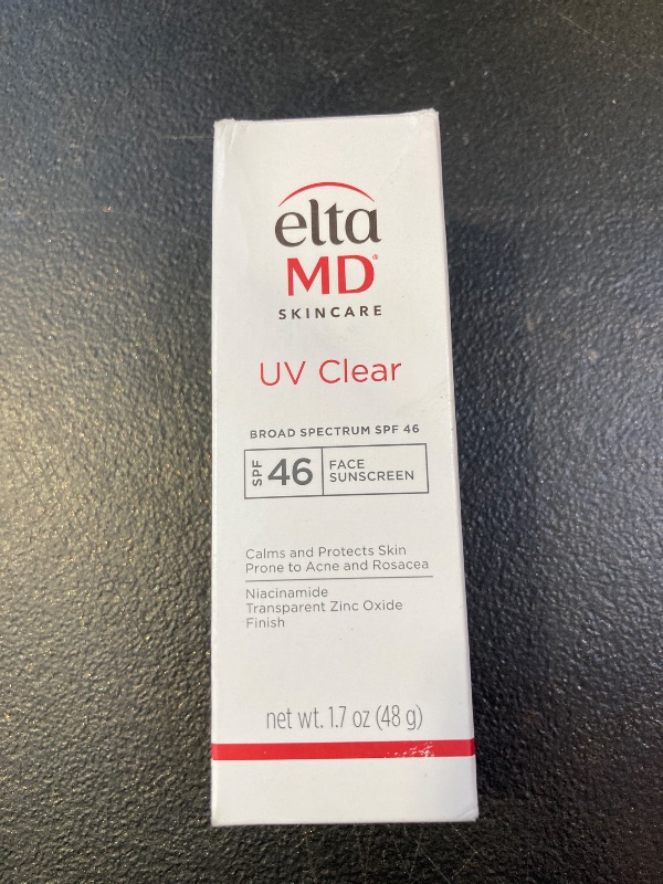 Photo 1 of EltaMD UV Clear Face Sunscreen SPF 46, Oil Free for Face with Zinc Oxide, Dermatologist Recommended Sunscreen Lotion, For Acne-Prone Sensitive Skin, 1.7 oz Pump