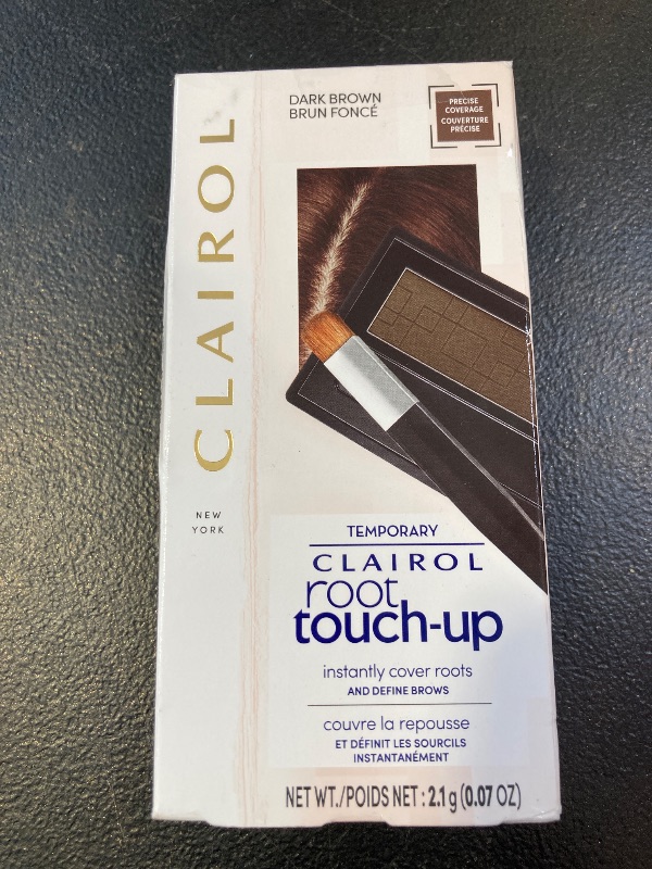 Photo 1 of Clairol Root Touch-Up Temporary Concealing Powder, Dark Brown Hair Color, Pack of 1