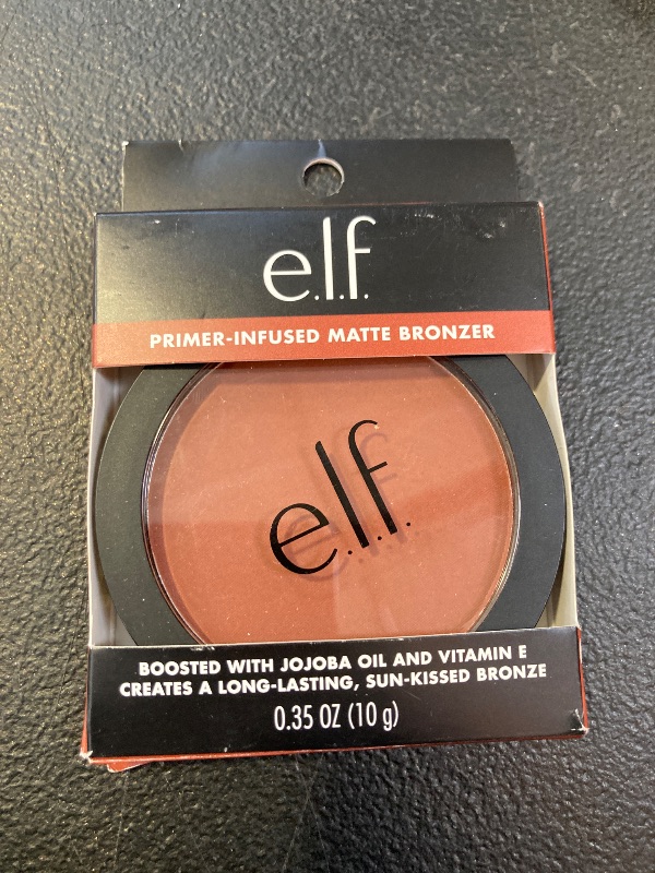 Photo 1 of e.l.f. Primer-Infused Bronzer, Long-Lasting, Lightweight & Buildable Powder Bronzer, Delivers A Matte Finish, Vegan & Cruelty-Free, Sun-Soaked