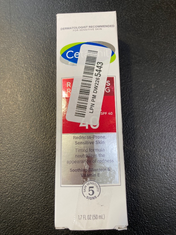 Photo 1 of CETAPHIL Redness Relieving Daily Facial Moisturizer SPF 40, 1.7 fl oz, Broad spectrum Sunscreen, Neutral Tint, For Redness-Prone Skin