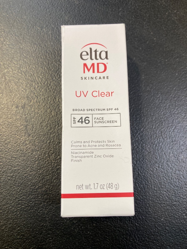 Photo 1 of EltaMD UV Clear Face Sunscreen SPF 46, Oil Free for Face with Zinc Oxide, Dermatologist Recommended Sunscreen Lotion, For Acne-Prone Sensitive Skin, 1.7 oz Pump