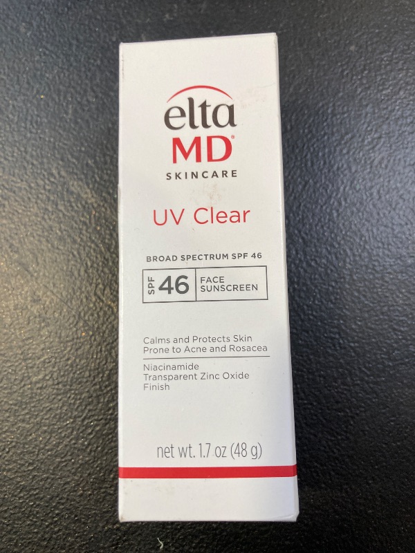Photo 1 of EltaMD UV Clear Face Sunscreen SPF 46, Oil Free for Face with Zinc Oxide, Dermatologist Recommended Sunscreen Lotion, For Acne-Prone Sensitive Skin, 1.7 oz Pump