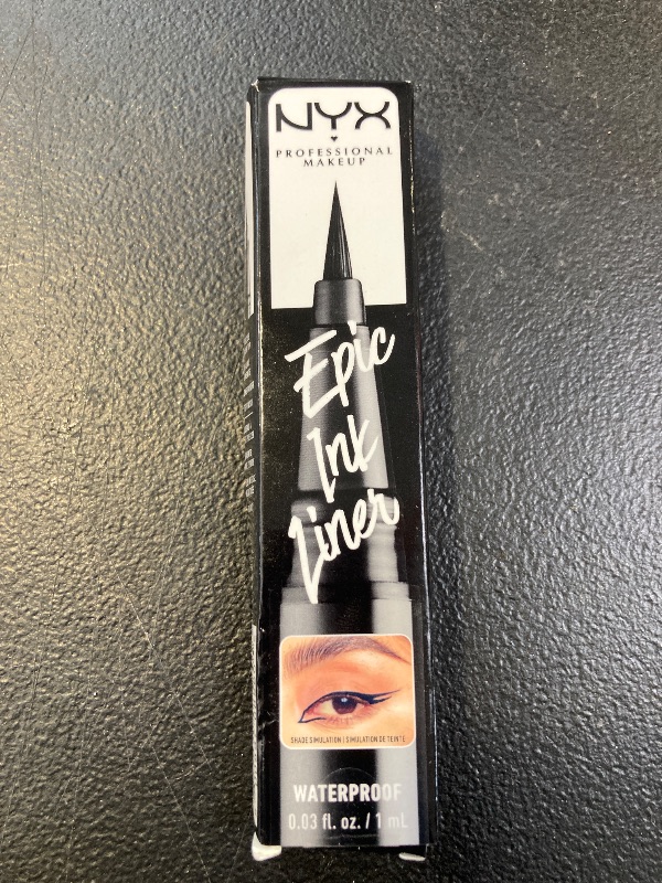 Photo 1 of NYX PROFESSIONAL MAKEUP Epic Ink Liner, Waterproof Liquid Eyeliner - Black, Vegan Formula