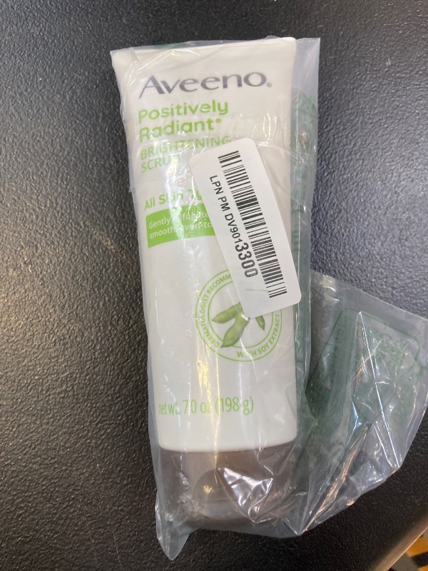 Photo 1 of Aveeno Positively Radiant Skin Brightening Exfoliating Daily Facial Scrub, Moisture-Rich Soy Extract, helps improve skin tone & texture, Oil-& Soap-Free, Hypoallergenic, 7 oz