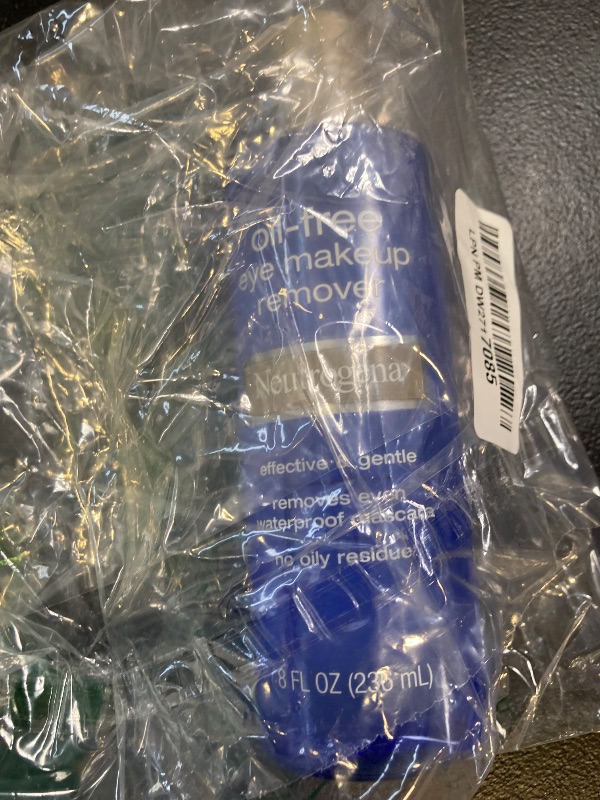 Photo 1 of Neutrogena Gentle Oil-Free Eye Makeup Remover & Cleanser for Sensitive Eyes, Non-Greasy Makeup Remover, Waterproof Mascara Remover, Dermatologist & Ophthalmologist Tested, 8 fl. oz