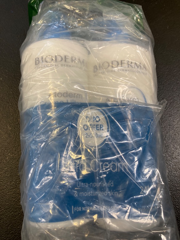 Photo 1 of Bioderma Atoderm Ultra Cream Duo Pack, Hydrating Body Moisturizer for Normal to Dry Sensitive Skin 2x16.9 Fl Oz