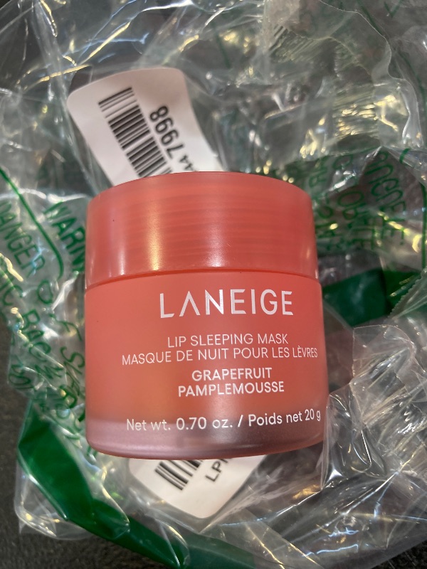 Photo 1 of LANEIGE Lip Sleeping Mask Grapefruit: Nourish, Hydrate, Vitamin C, Murumuru & Shea Butter, Antioxidants, Flaky, Dry Lips