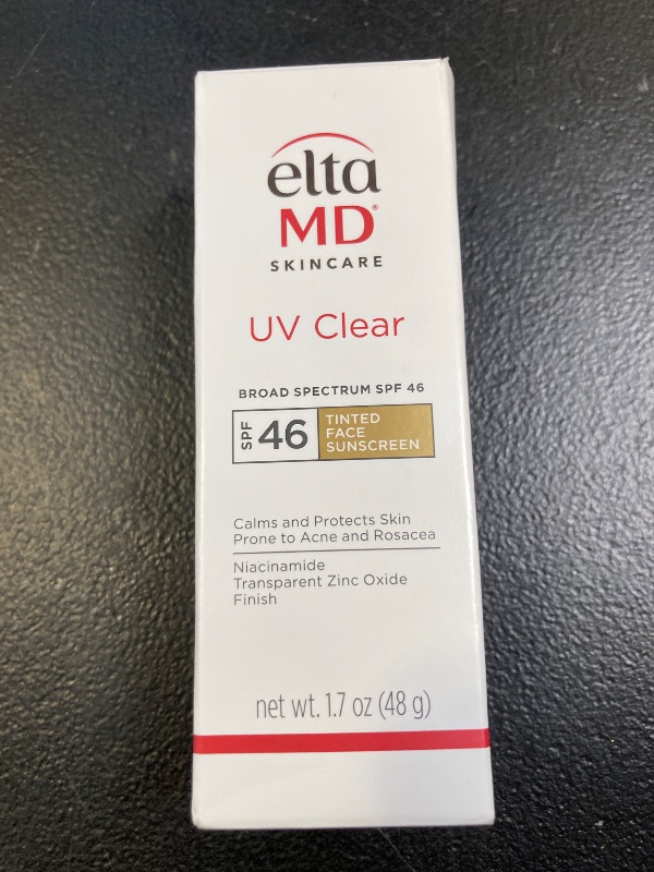 Photo 1 of EltaMD UV Clear Tinted Sunscreen for Face, SPF 46 with Zinc Oxide, Oil-Free, Dermatologist Recommended, For Acne-Prone Sensitive Skin, 1.7 oz