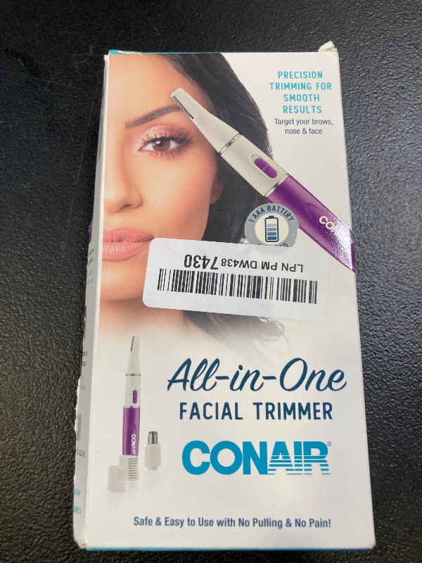 Photo 1 of Conair All-in-1 Facial Hair Trimmer for Women, Perfect for Face, Ear/Nose and Eyebrows, Battery-Powered