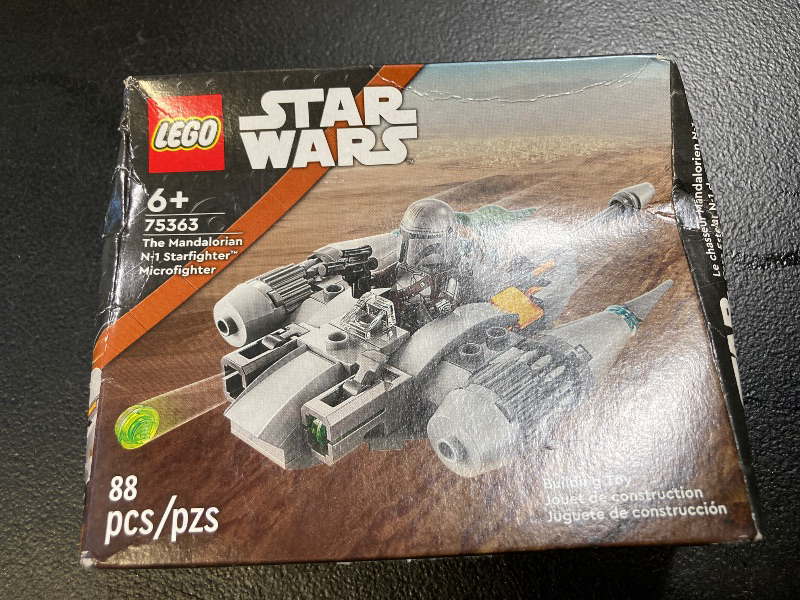 Photo 1 of LEGO Star Wars The Mandalorian’s N-1 Starfighter Microfighter, Building Toy Set for Kids Ages 6 and Up with Mando and Grogu 'Baby Yoda' Minifigures, Fun Gift Idea for Action Play, 75363