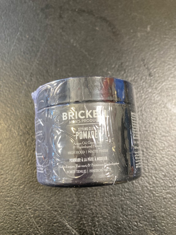 Photo 1 of Brickell Men's Products Hair Styling Clay Pomade For Men, Natural & Organic with Strong Hold & Matte Finish, Product for Modern Hairstyles, 2 Ounces, Scented