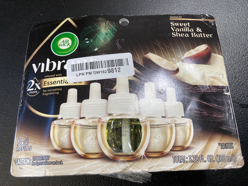 Photo 1 of Air Wick Plug In Scented Oil Refills, Sweet Vanilla + Shea Butter, Air Fresheners for Home Long Lasting, Room Fresheners, Air Freshener Plug In, Vanilla Essential Oils, House Essentials, 5 ct