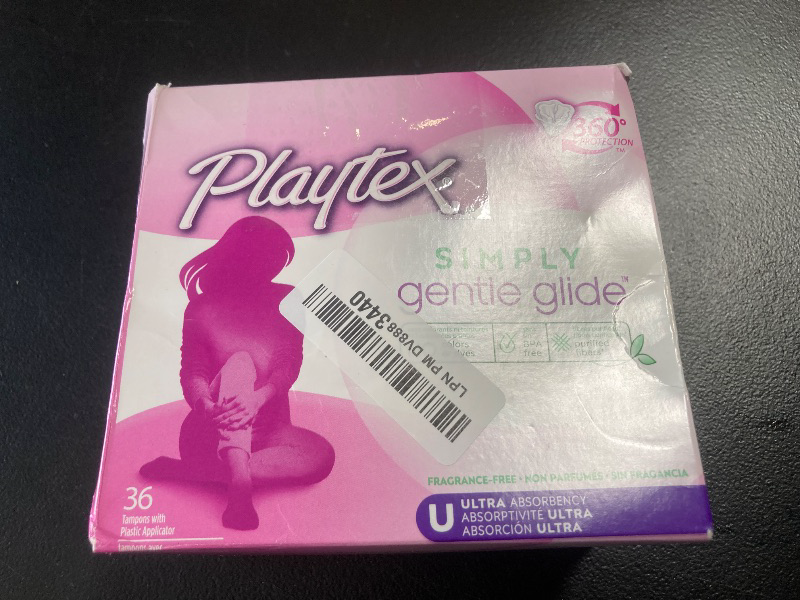 Photo 1 of Playtex Simply Gentle Glide Tampons, Ultra Absorbency, Fragrance-Free - 36ct