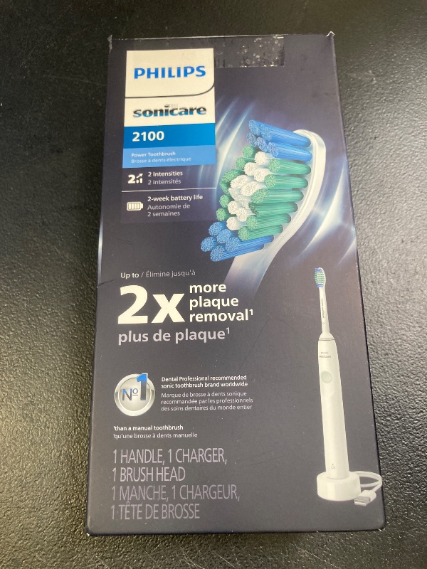 Photo 1 of PHILIPS Sonicare 2100 Power Toothbrush, Rechargeable Electric Toothbrush, White Mint, HX3661/04