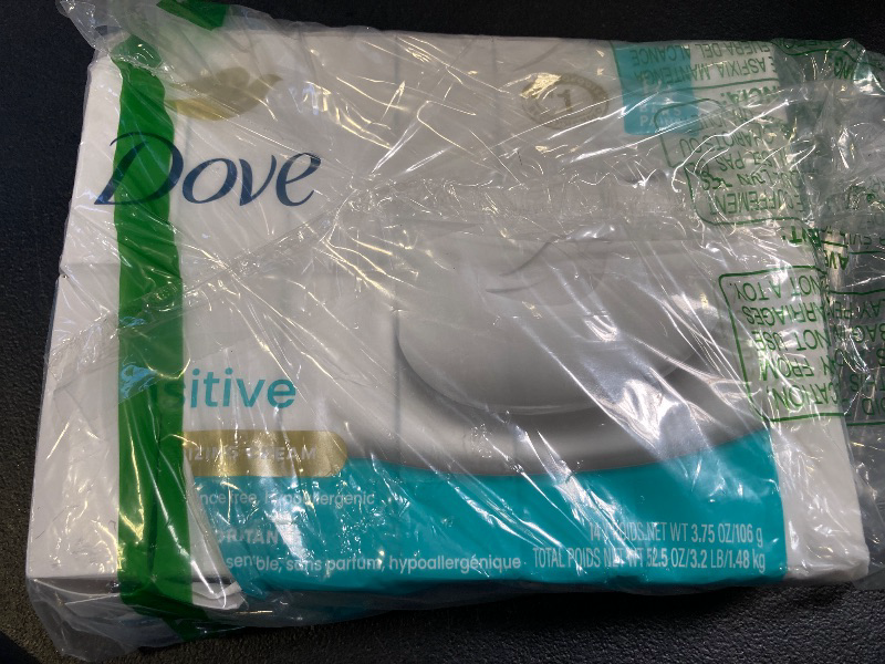 Photo 1 of Dove Beauty Bar More Moisturizing Than Bar Soap for Softer Skin, Fragrance-Free, Hypoallergenic Beauty Bar Sensitive Skin With Gentle Cleanser 3.75 oz 14 Bars