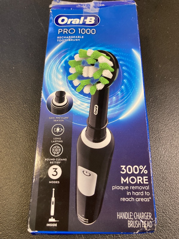 Photo 1 of Oral-B Pro 1000 Rechargeable Electric Toothbrush, Black