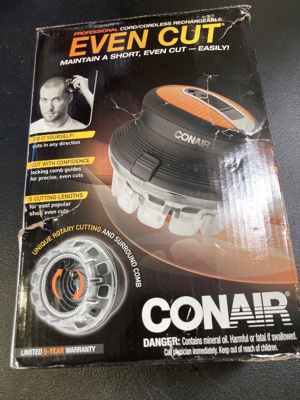 Photo 1 of Conair Corded/Cordless Even-Cut Rotary Haircut Kit