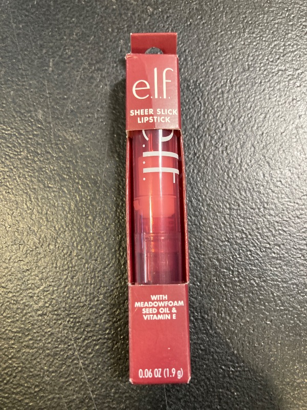 Photo 1 of e.l.f. Sheer Slick Lipstick, Hydrating Lipstick For Sheer Color With A Shiny Finish, Infused With Vitamin E, Vegan & Cruelty-free, Black Cherry