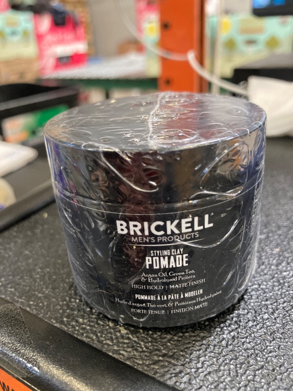 Photo 1 of Brickell Men's Products Hair Styling Clay Pomade For Men, Natural & Organic with Strong Hold & Matte Finish, Product for Modern Hairstyles, 2 Ounces, Scented
