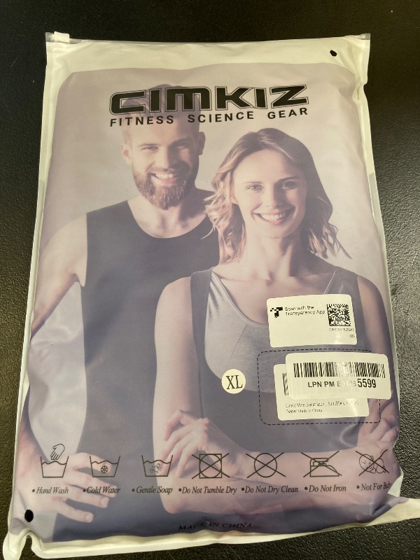 Photo 1 of Cimkiz Men's Sweat Sauna Vest for Waist Trainer Zipper Neoprene Tank Top, Adjustable Sauna Workout Zipper Suit (Black, X-Large)