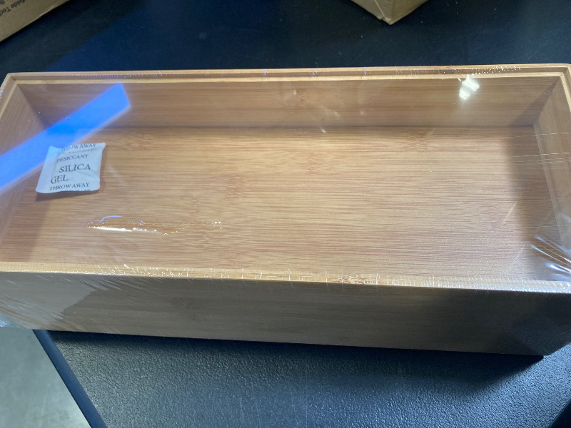 Photo 1 of Greatseas Kitchen Drawer Organizer Bins, Stackable Bamboo Deep Drawer Organizer for Silverware, Utensils, Cutlery, Flatware, Junk Drawer, Dresser, Bathroom, 15" x 6" x 2.5" (Set of 2)