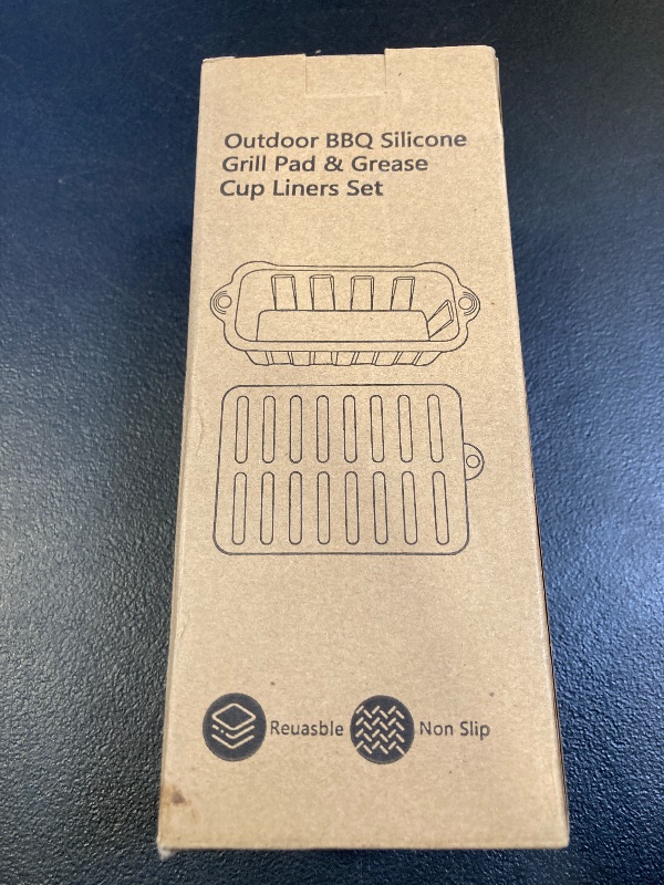 Photo 1 of SIRUITON Silicone Griddle Mat & Grill Cup Accessories Tools for Blackstone, Side Shelf Mat Grill Pad for Outdoor Grill Kitchen, Silicone Grease Cup Liners, Reusable Grease Catcher, Orange