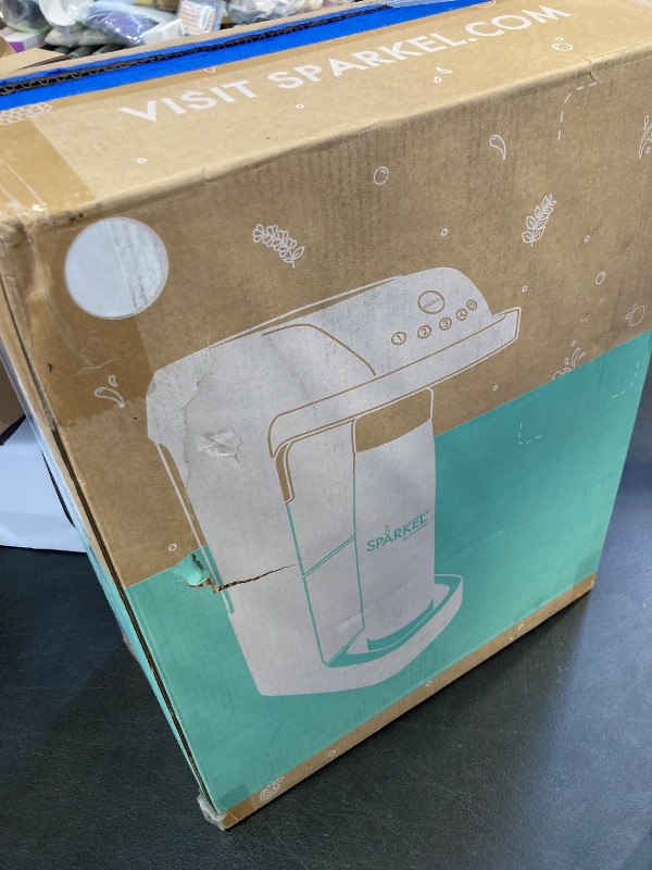 Photo 1 of Spärkel Beverage System | White Sparkling Water Maker | No CO2 Tank Needed | Carbonated Water Machine that Uses Fresh, Natural Ingredients | Soda Streaming Machine | 5 Unique Carbonation Levels