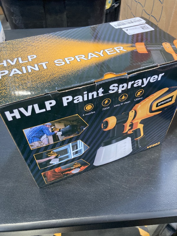 Photo 1 of VONFORN Paint Sprayer, 700W HVLP Spray Gun with Cleaning & Blowing Joints, 4 Nozzles and 3 Patterns, Easy to Clean, for Furniture, Cabinets, Fence, Walls, Door, Garden Chairs etc. VF803