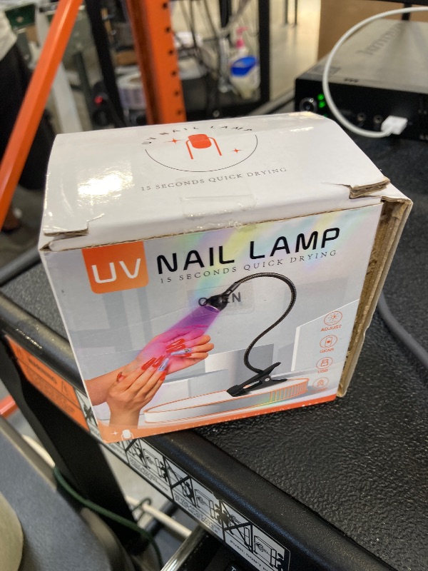 Photo 1 of AORAEM Nail Lamp LED Nail Manicure Dryer Curing Light with Black Gooseneck and Clamp for Gel Nails