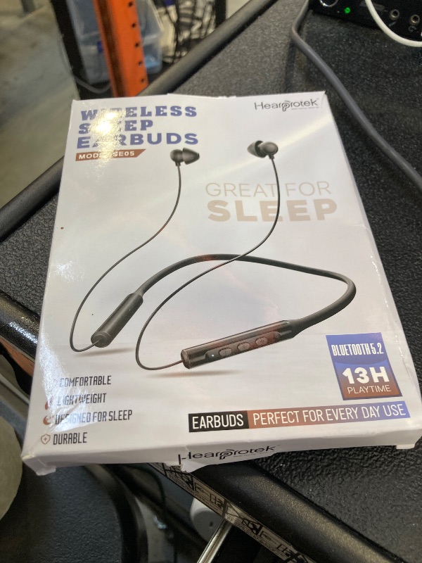 Photo 1 of Hearprotek Wireless Lightweight Sleeping Headphones, Neckband Bluetooth 5.2 Wireless Sleep in-Ear Earbuds, Ultra Soft Portable Sleep Headphones for Side Sleepers, Working, Relaxing, Meditating