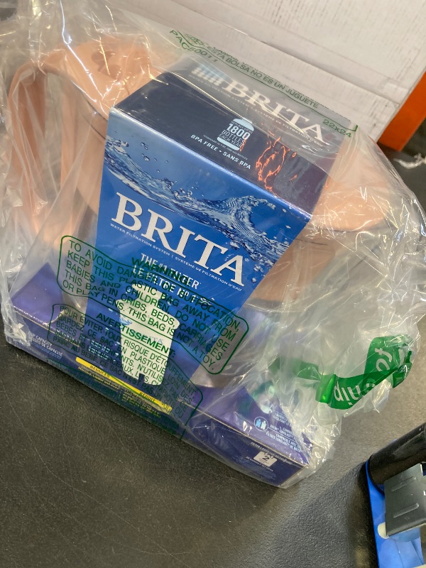 Photo 1 of Brita Metro Water Filter Pitcher 6-Cup Capacity, BPA-Free, Replaces 1,800 Plastic Water Bottles a Year, Lasts Two Months, Includes 1 Filter, Small - Pink
