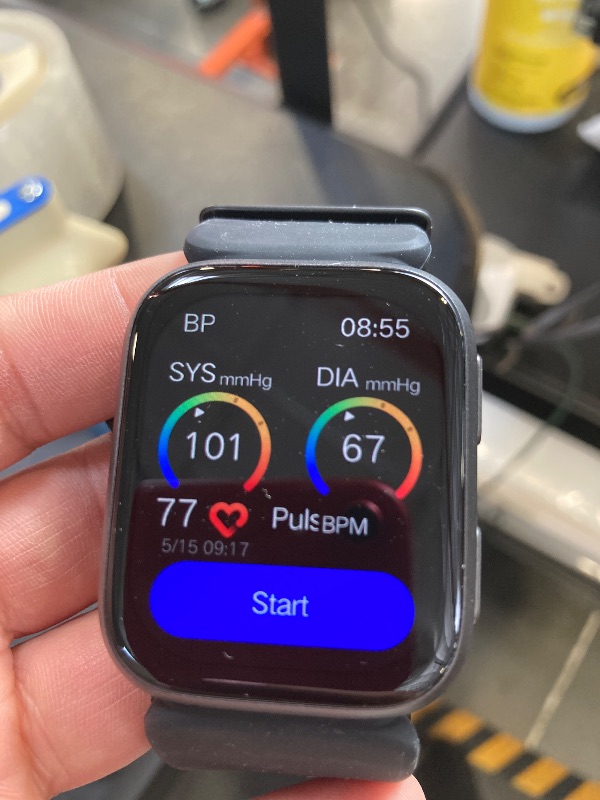 Photo 1 of Blood Pressure Smart Watch, 1.95'' Blood Pressure Watch with Air Pump Cuff, Blood Pressure Monitor Watch for Sleep and Sports Tracking for Android iOS Supports Reminder Monitoring, Data Sharing etc