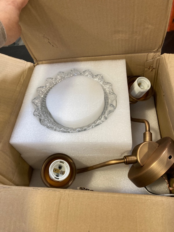 Photo 1 of XIEDUN Bathroom Vanity Lights Over Mirror Vintage Bathroom Light Fixtures 2 Light Brass Vanity Lights for Vanity Lighting Fixtures