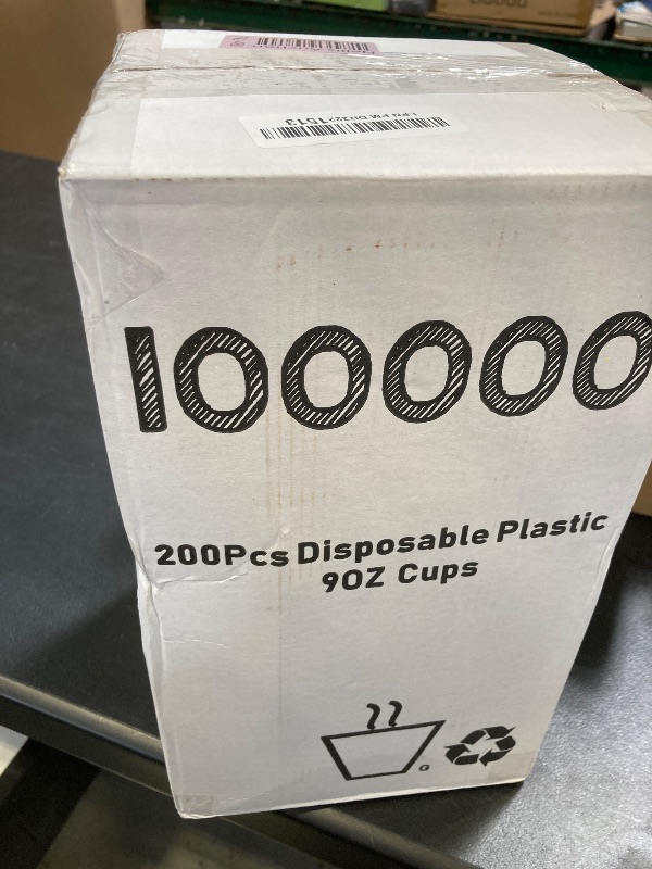 Photo 1 of I00000 200 Pack Gold Plastic Cups, 9 Oz Elegant Clear Plastic Cups Gold Rimmed Disposable Wine Glasses Fancy Disposable Party Cups Wedding Cups Drinking Tumblers Plastic Cocktail Glasses with Gold Rim