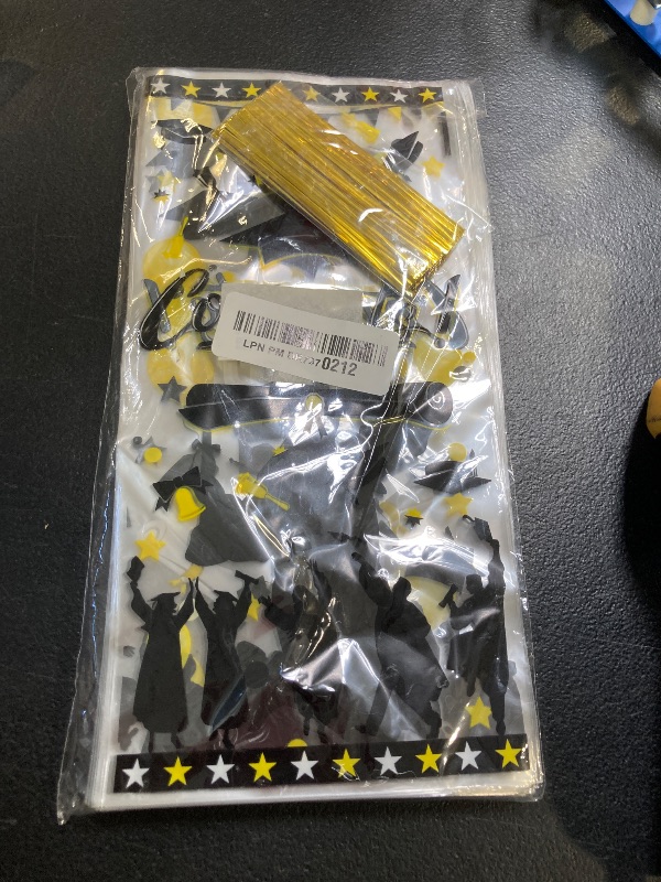 Photo 1 of Lhocm Graduation Cellophane Treat Bags, Graduation Candy Goodies Bag, 120 PCS, Plastic, Graduation Gift Bags for Graduation Party Favor Supplies