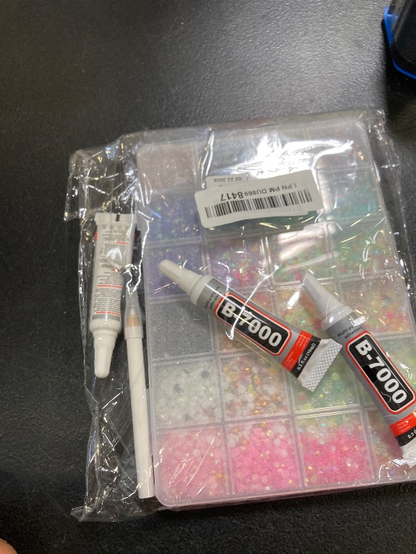 Photo 1 of 12600Pcs Resin Jelly Rhinestones with Tweezers for Crafting, Mixed-Color 4mm Flatback Gems, Bedazzling Crystal with 3Pcs 10ml B7000 Jewelry Glue for DIY Crafts Clothing Tumblers Shoes Nail Art