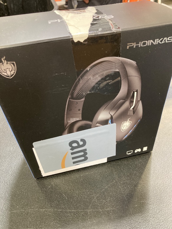 Photo 1 of PHOINIKAS PS5 Gaming Headset for PS4, PC, Switch, Q10 Xbox One Headset with Stereo Sound, Detachable Mic, Wireless Bluetooth 5.3 Headphone only for Laptop/Phone/Tablet, 40H Plyatime (Blue)