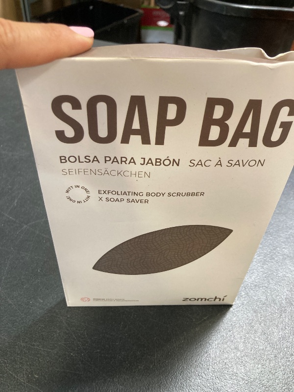 Photo 1 of ZOMCHI 2 Pieces Exfoliating Soap Bags, Soap Savers for Bar Soap, Soap Bar Pouch for Deep Exfoliation, Foaming Soap Sock for Shower