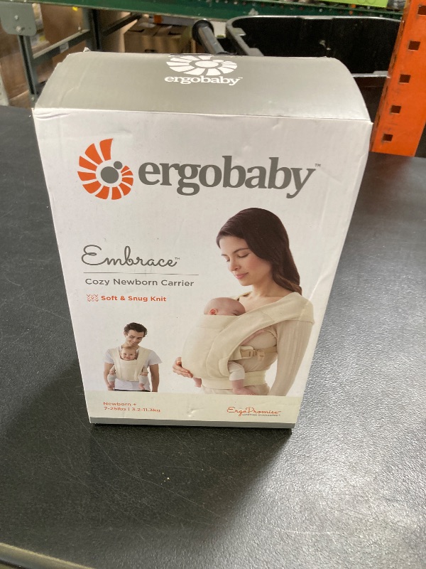 Photo 1 of Ergobaby Embrace Cozy Newborn Essentials Baby Carrier Wrap (7-25 Pounds), Ponte Knit, Cream